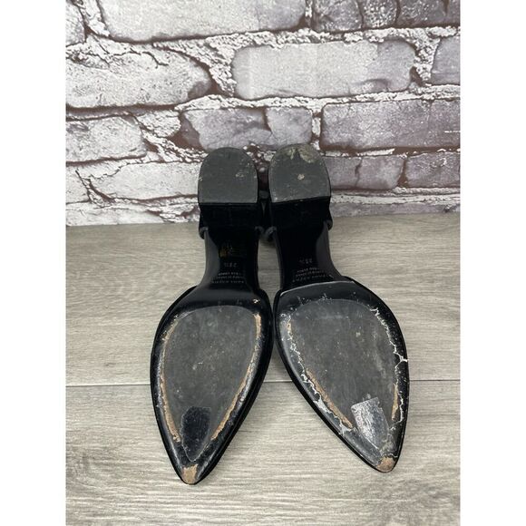 JENNI KAYNE Black Velvet D’ Orsay Block Heel Pointed Shoes Women Sz 39.5EU/9M US - Picture 16 of 16